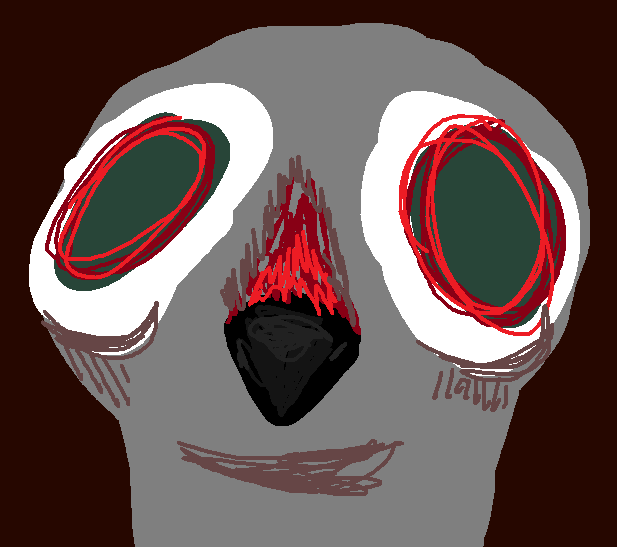 drawing of a weird-looking pigeon made in MS paint